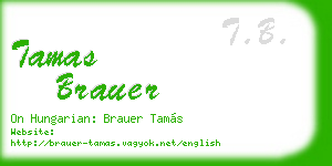 tamas brauer business card